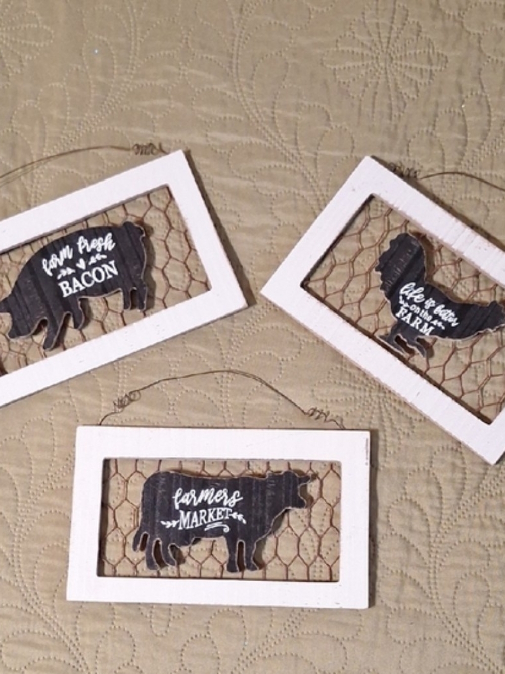 Farmhouse Animal Wall Art Set in White & Black